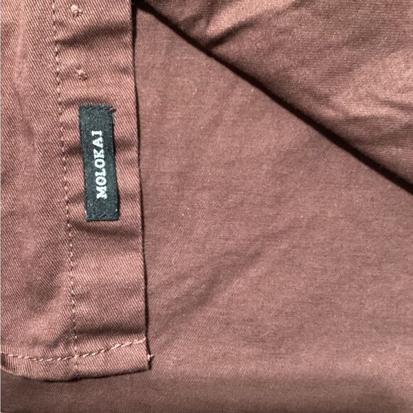 Molokai Surf Co. NWOT Maroon Hooded Button Up Jacket Size L 100% Cotton - Picture 3 of 9